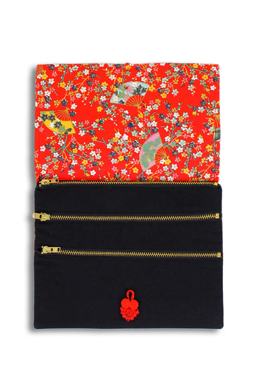 Magnificent Sakura ANGPAO Organizer Clutch in Red